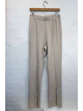 Grey State Women's Hayes Pant Medium Nacreous Clouds Gray Tan Front Slit NWT